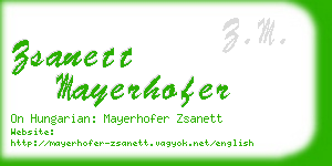 zsanett mayerhofer business card